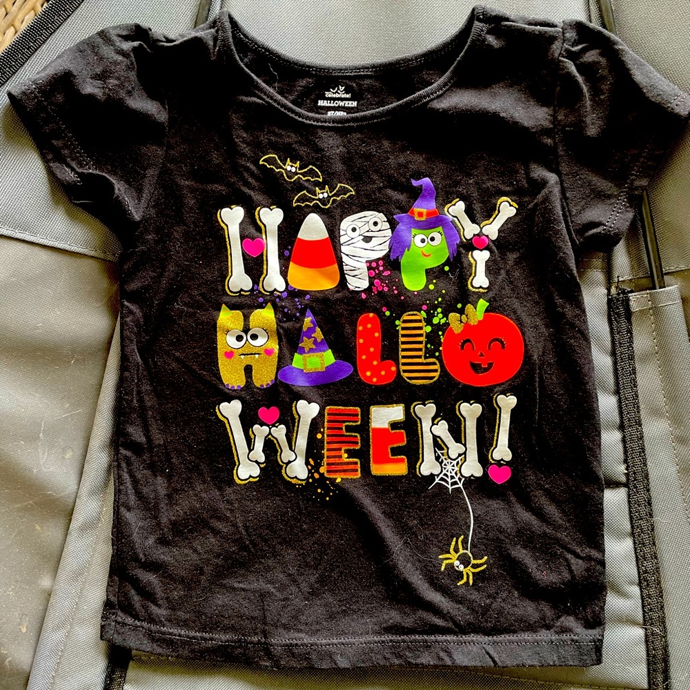 Halloween, Black, Short Sleeve, Top, Size  3T